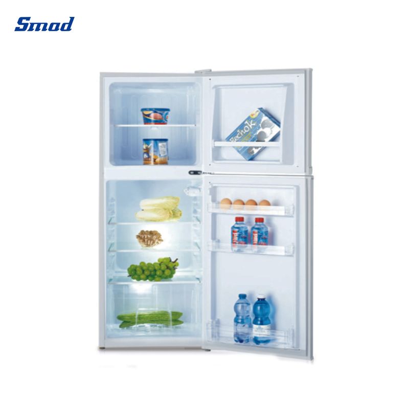 
Smad Solar Powered Double Door Refrigerator with Self-Locked DC Cord Plug