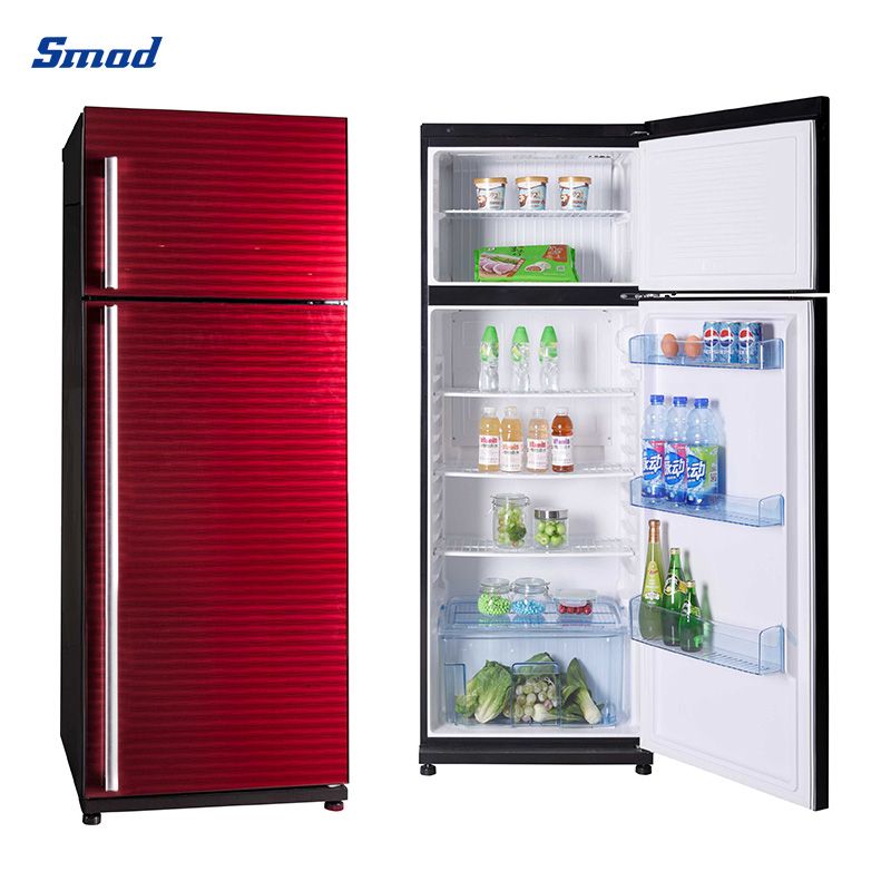
Smad 17.9 Cu. Ft. Black / Red Top Freezer Refrigerator with Transparent fruit crisper