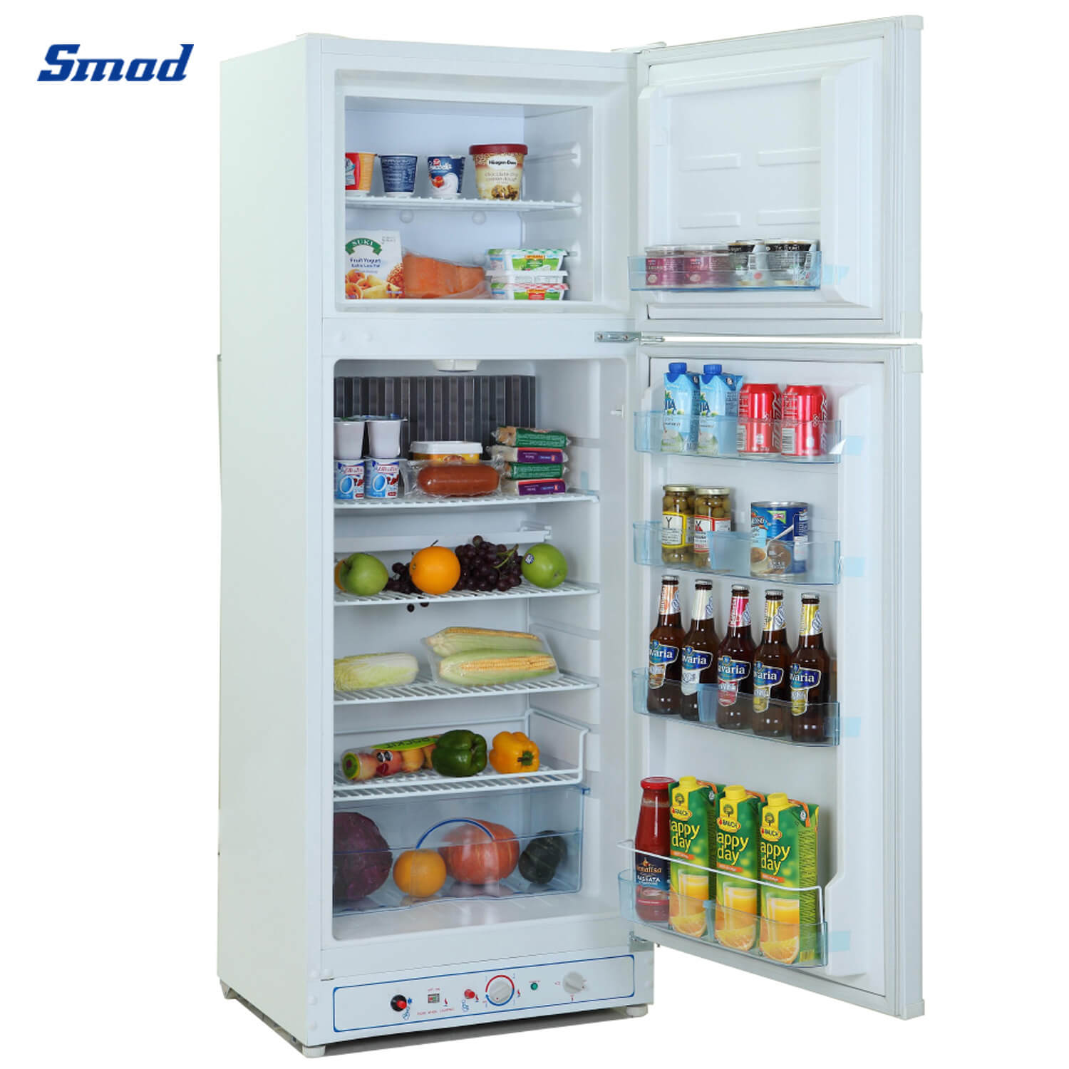 Smad 9.4 Cu. Ft. Double Door Gas/Electric Fridge with Advanced absorption cooling system