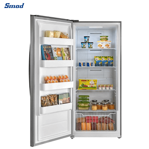 Smad 17 Cu.Ft. Upright Freezer, Convertible Refrigerator Freezer with LED  Control Panel, Door Ajar Alarm, Stand Up Frost Free Freezer for Garage