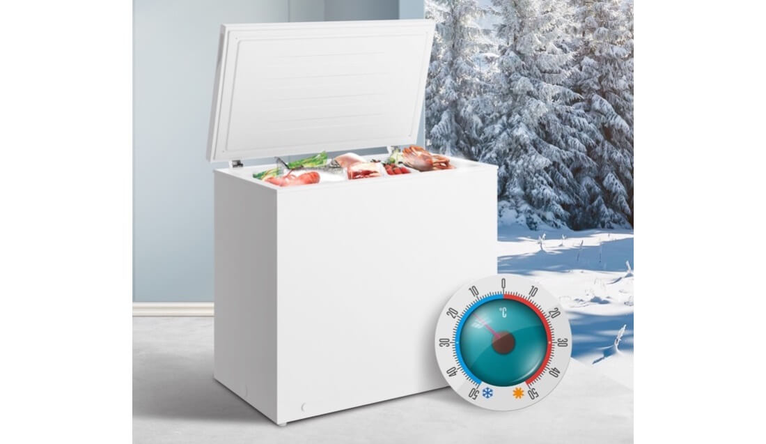 Smad 3.5 cu.ft Chest Freezer Deep Freezer Mini With Water Drain Basket  White US