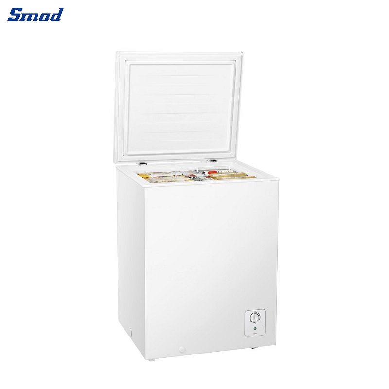 Smad 3.5 cu.ft Chest Freezer Deep Freezer Mini With Water Drain Basket  White US