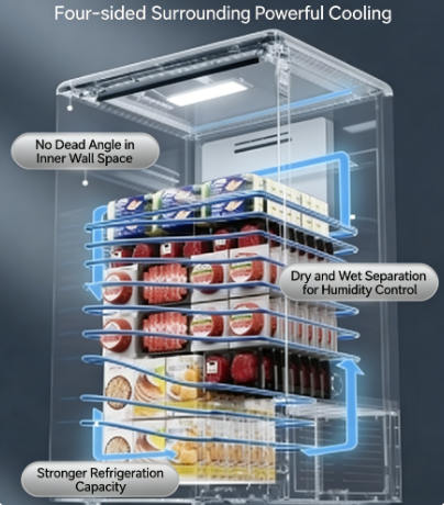 
Smad Small Single Door Chest Freezer with 360° Cooling