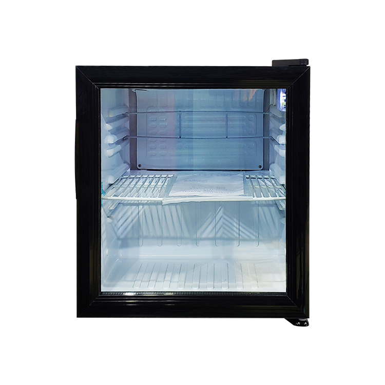 Smad 52L Single Glass Door Mini Upright Ice Cream Display Freezer with Top Lamp Box